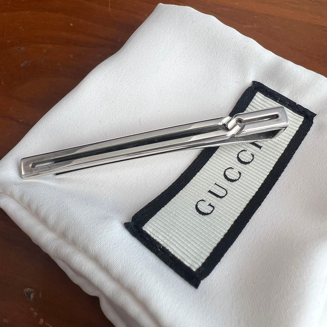 専用　【鏡面仕上】GUCCI ネクタイピン　タイピン　925　仕事　冠婚葬祭