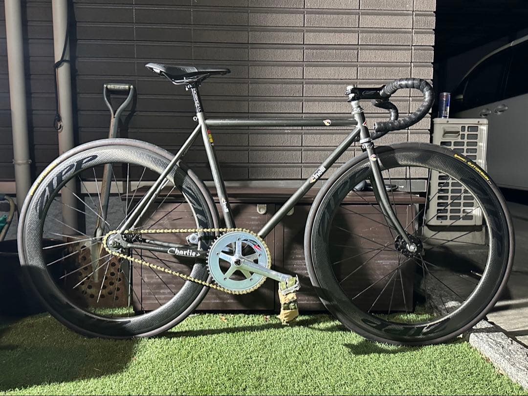 ピスト カーボンホイールセット クリンチャー 58mm