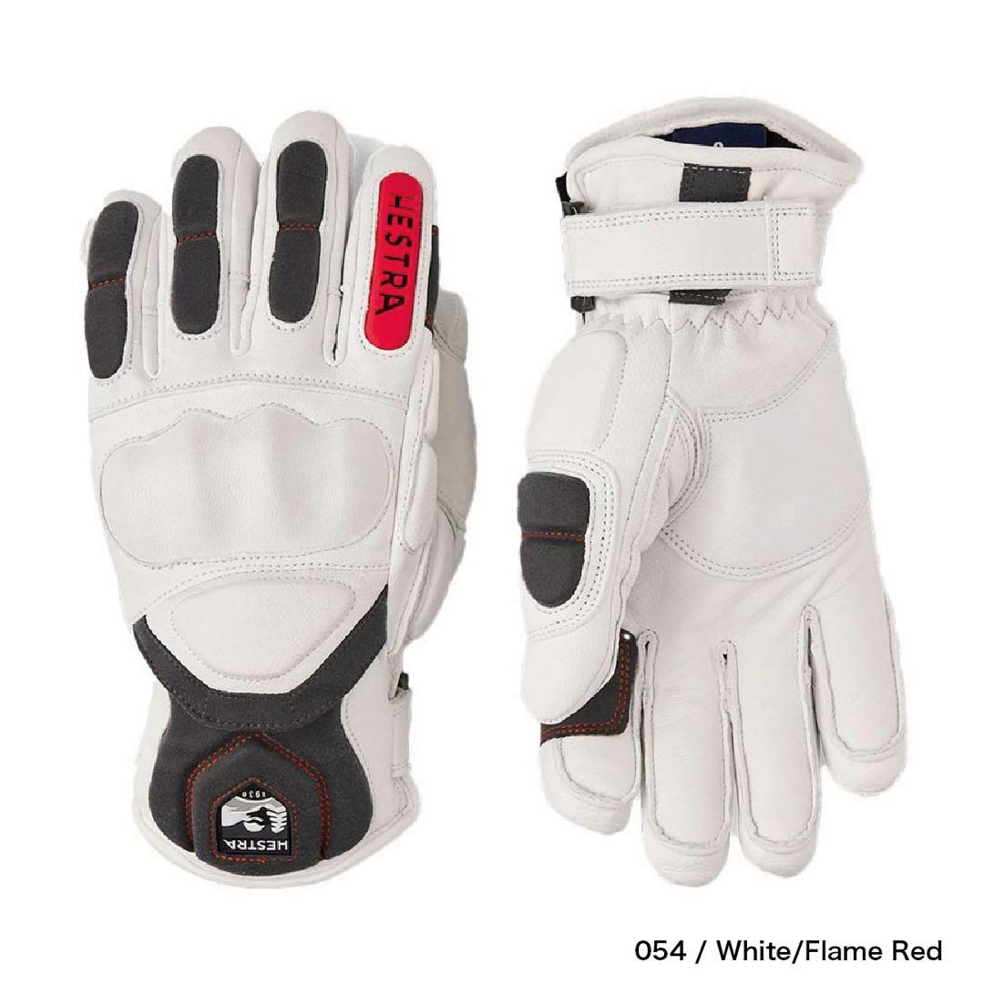 【定価27500】HESTRA スキーグローブ 054 ホワイト/フレイムレッド