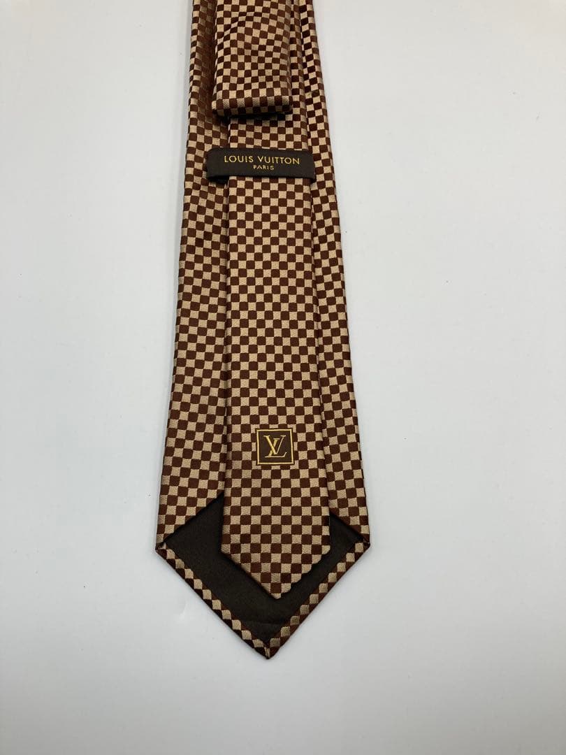【美品 箱付】LOUIS VUITTON ルイヴィトン ネクタイ ダミエ柄