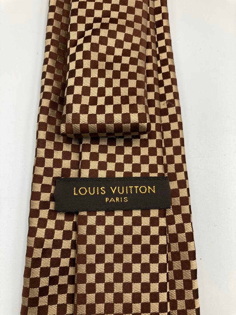 【美品 箱付】LOUIS VUITTON ルイヴィトン ネクタイ ダミエ柄