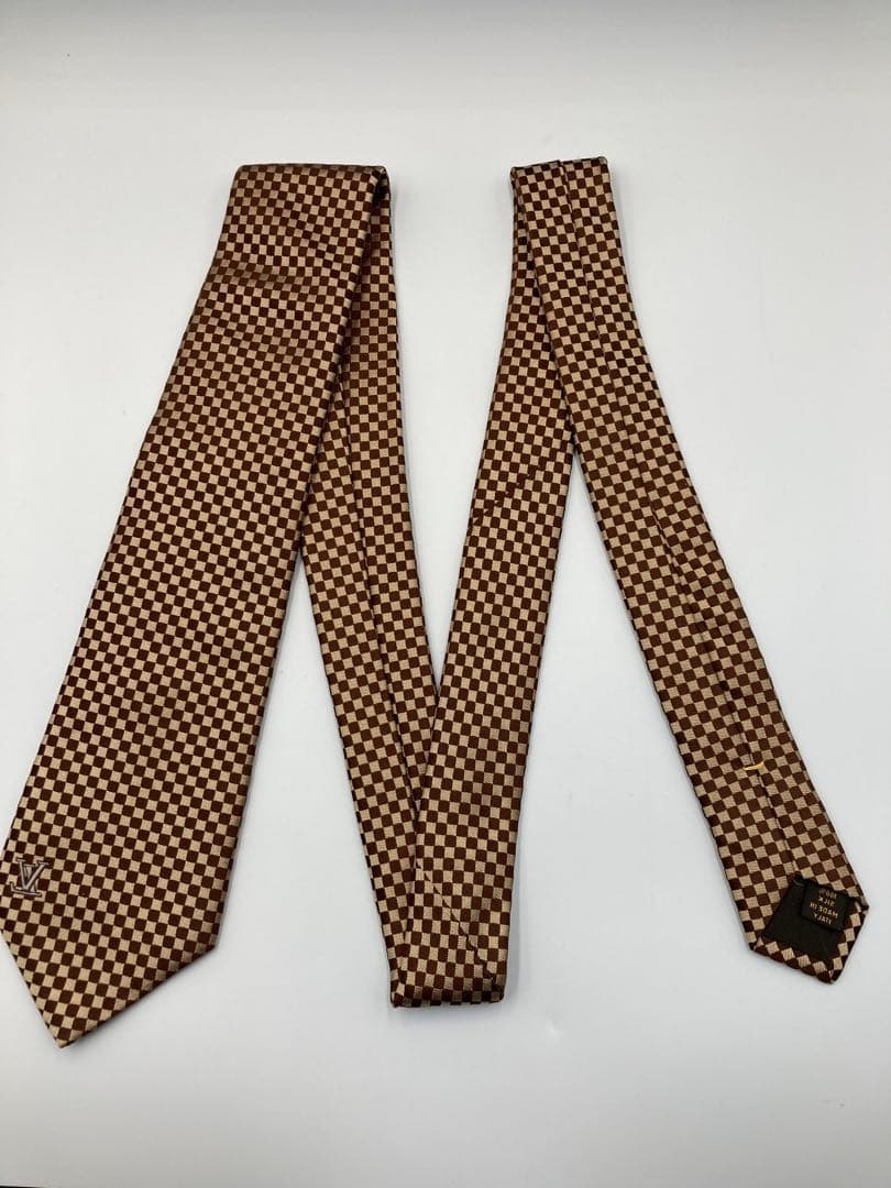 【美品 箱付】LOUIS VUITTON ルイヴィトン ネクタイ ダミエ柄