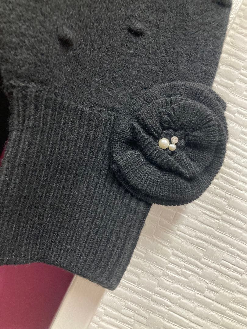 ♡スパンコールボアニット×ボッブル編ニットジャケット