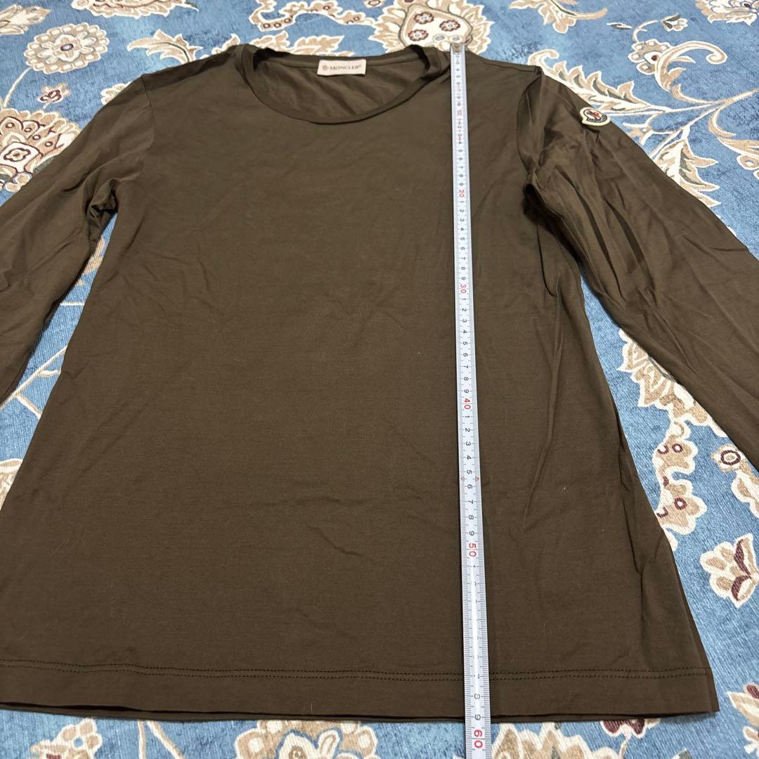 MONCLER ダークグリーン 長袖Tシャツ