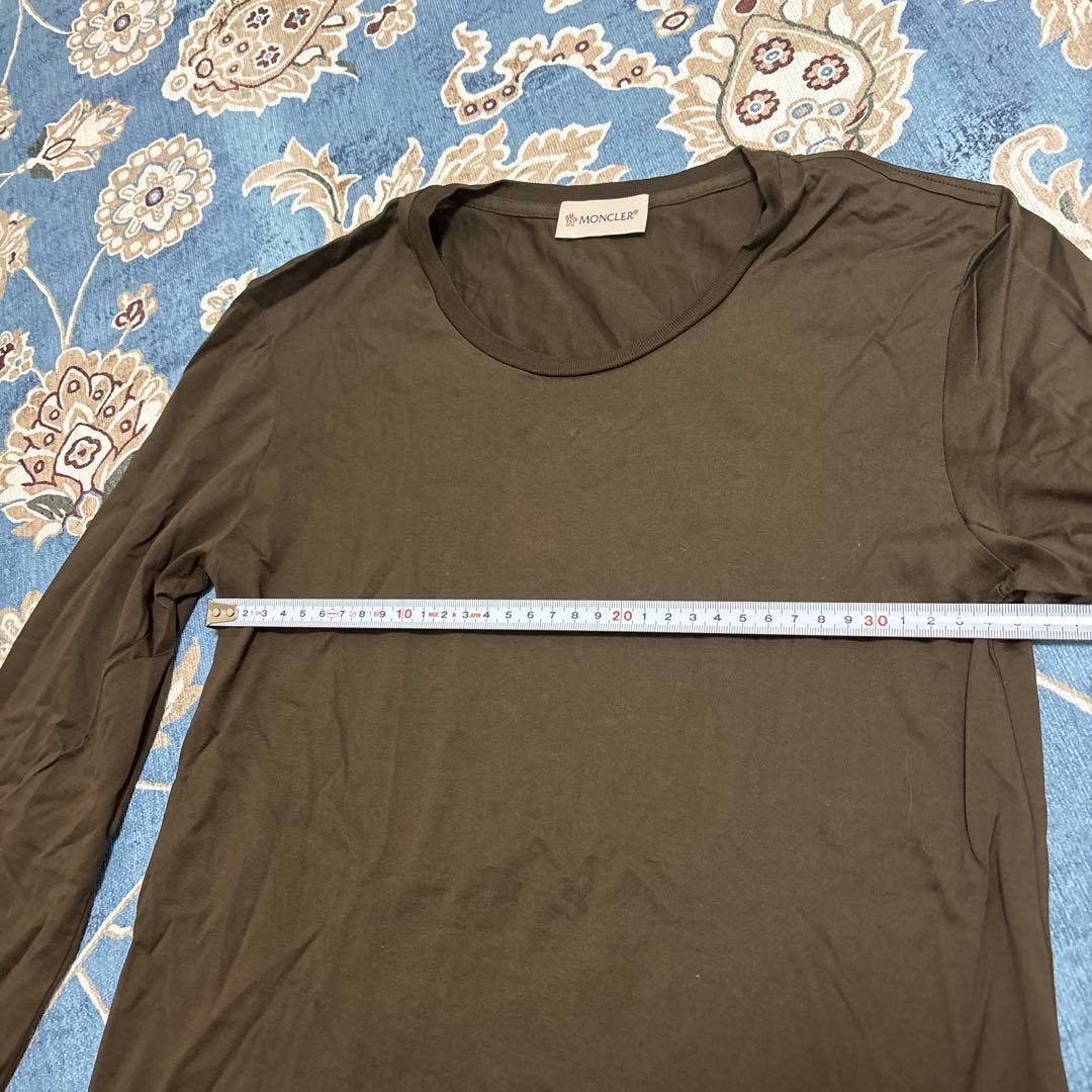 MONCLER ダークグリーン 長袖Tシャツ