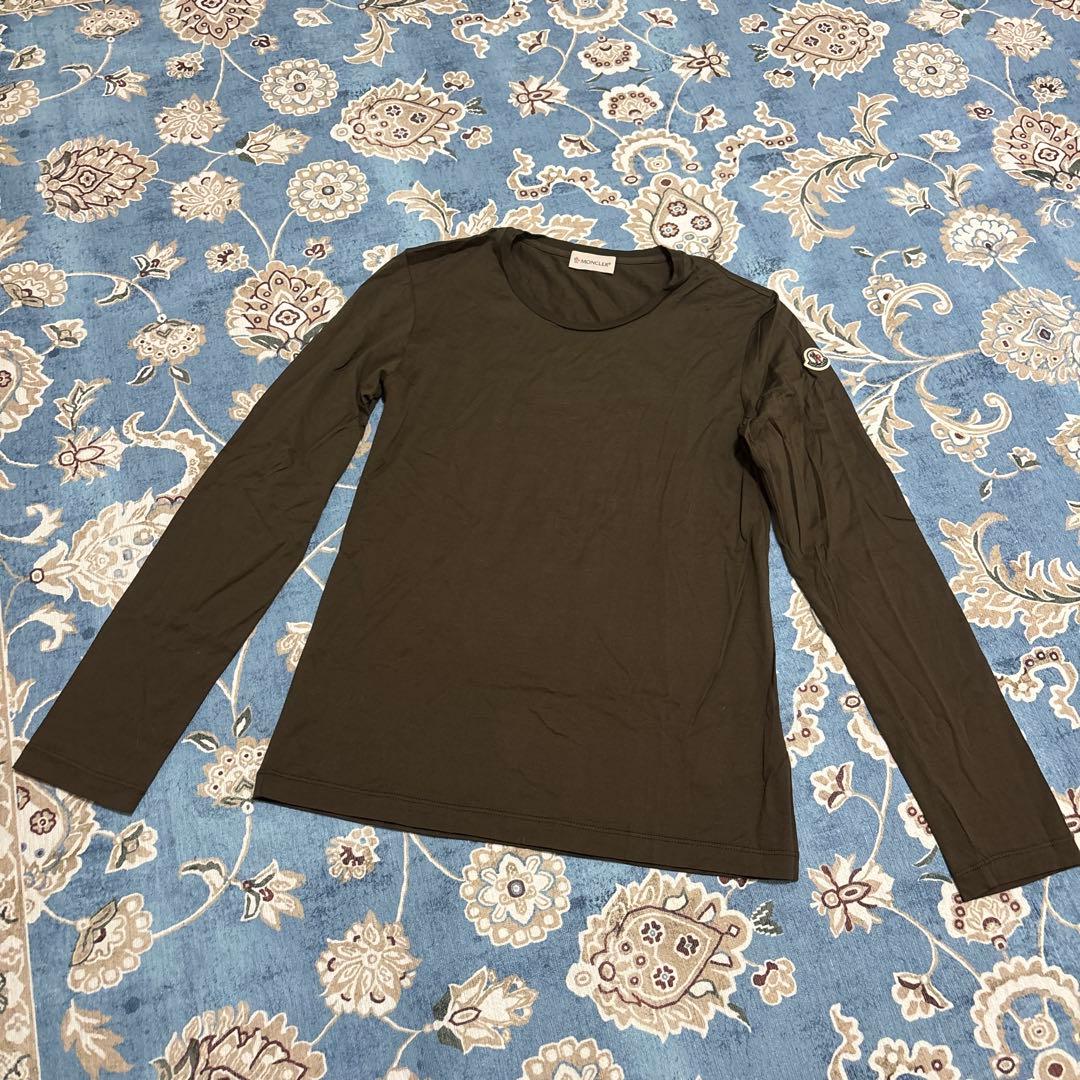 MONCLER ダークグリーン 長袖Tシャツ