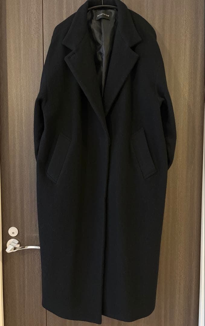 mizuiroind ウールブレンドスタンドカラーコート