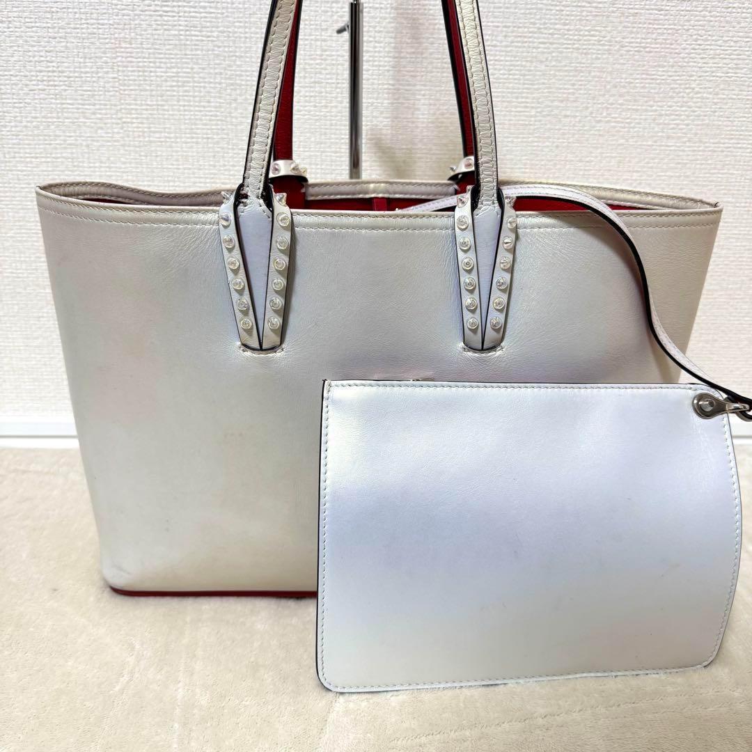 クリスチャン ルブタン トートバッグ カバタ スタッズ ポーチ付き