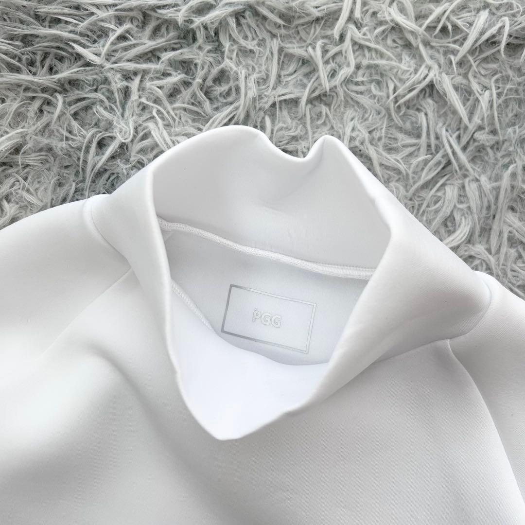 新品　PGG パーリーゲイツ　プルオーバー　ハイネック　カットソー　ホワイト　1