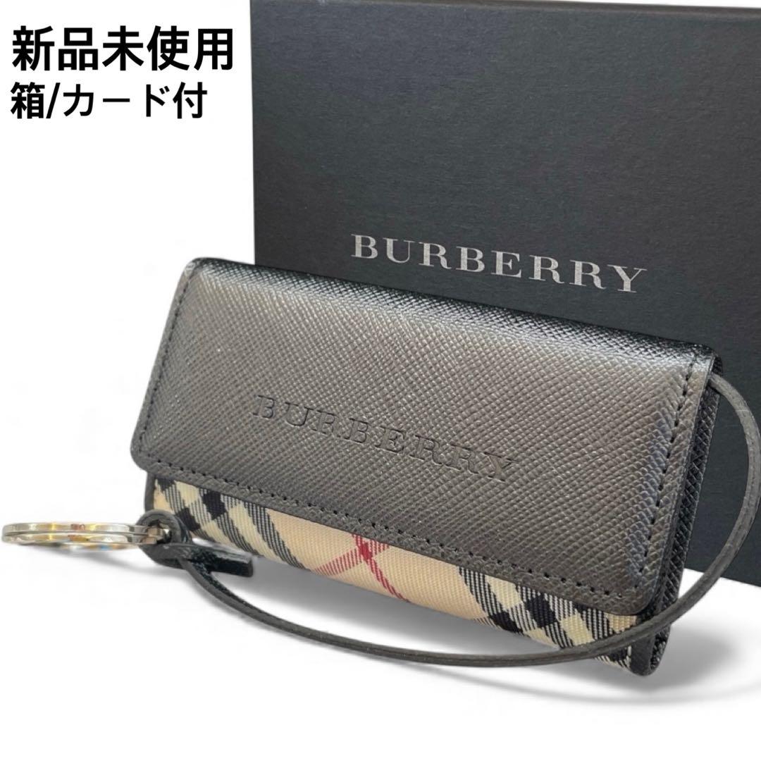 【未使用品】 BURBERRY バーバリー キーケース ノバチェック　レザー