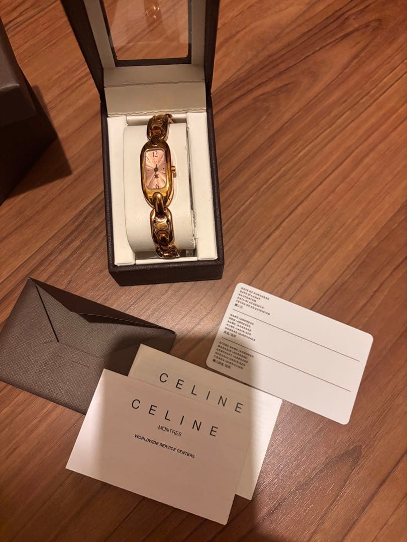 CELINE ゴールド アナログ腕時計