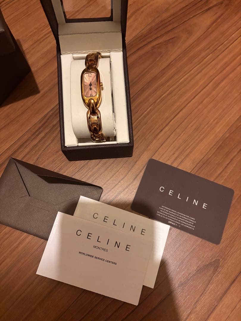 CELINE ゴールド アナログ腕時計
