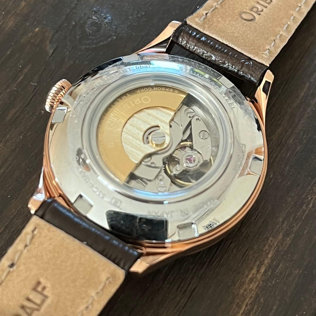 【美品】ORIENT オリエントスター 自動巻き レディース セミスケルトン