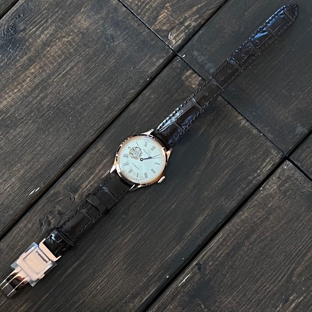 【美品】ORIENT オリエントスター 自動巻き レディース セミスケルトン