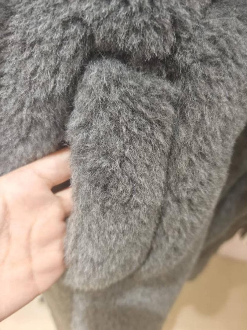 美品Max Maraテディベア コートグレー フ