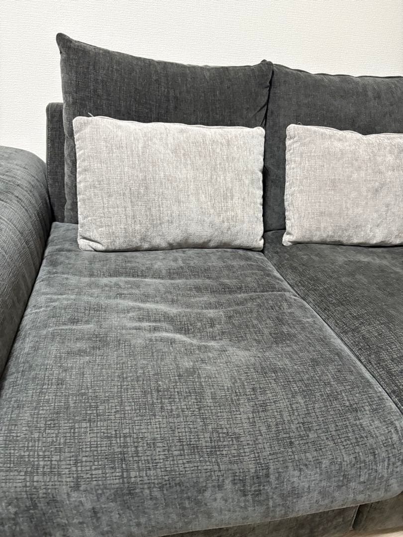 ゆ*ゆ様 2人掛けセパレートソファ 布張りタイプ (LB04 GY)