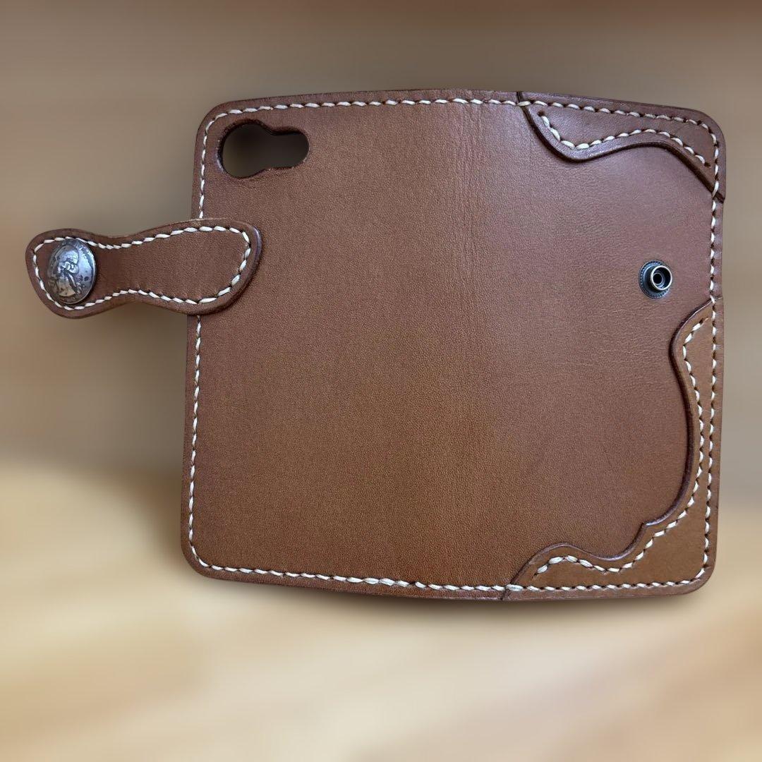 iPhone 16 e 手帳型　ケース　栃木レザー　ウォレットステッチ修理