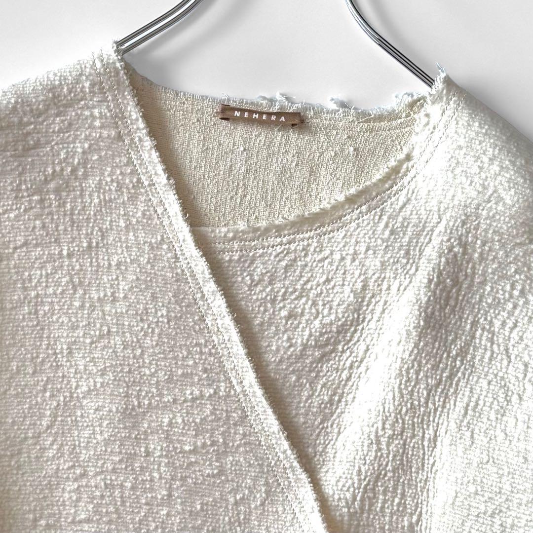 NEHERA ネヘラ Janin ノーカラージャケット ベルト付き カットオフ