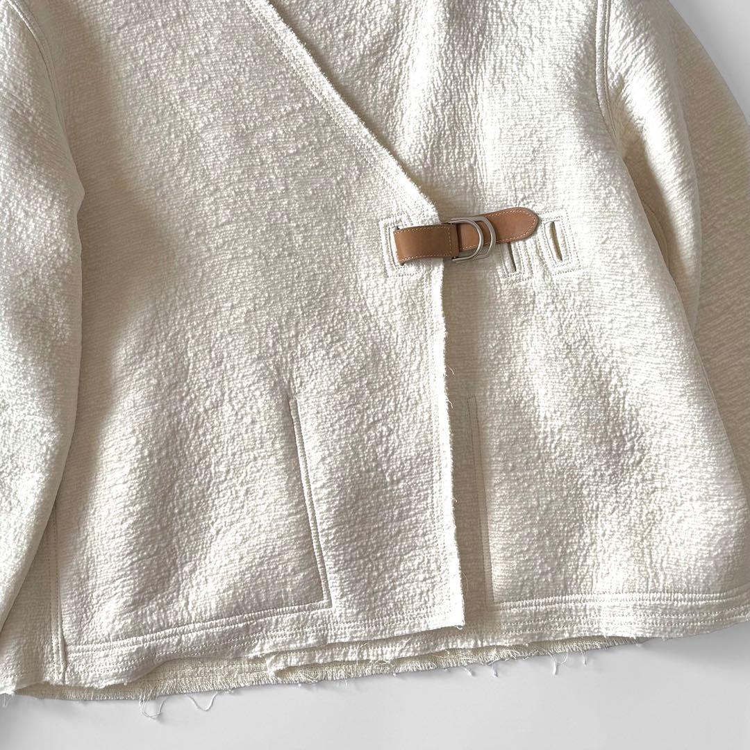 NEHERA ネヘラ Janin ノーカラージャケット ベルト付き カットオフ