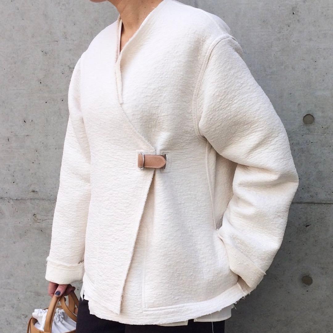 NEHERA ネヘラ Janin ノーカラージャケット ベルト付き カットオフ