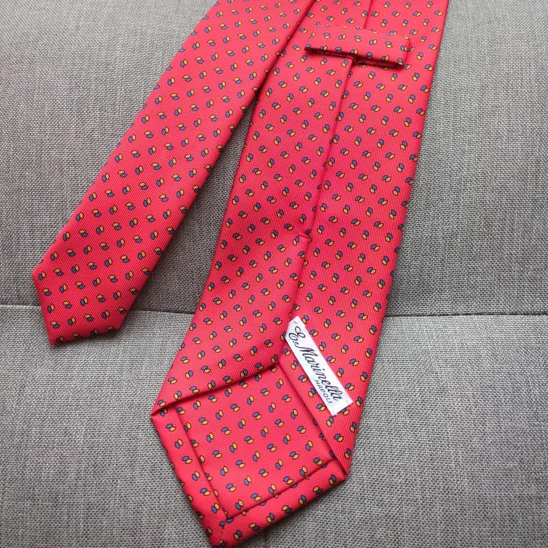 【未使用新品】E. MARINELLA マリネッラ　 ネクタイ オレンジ系