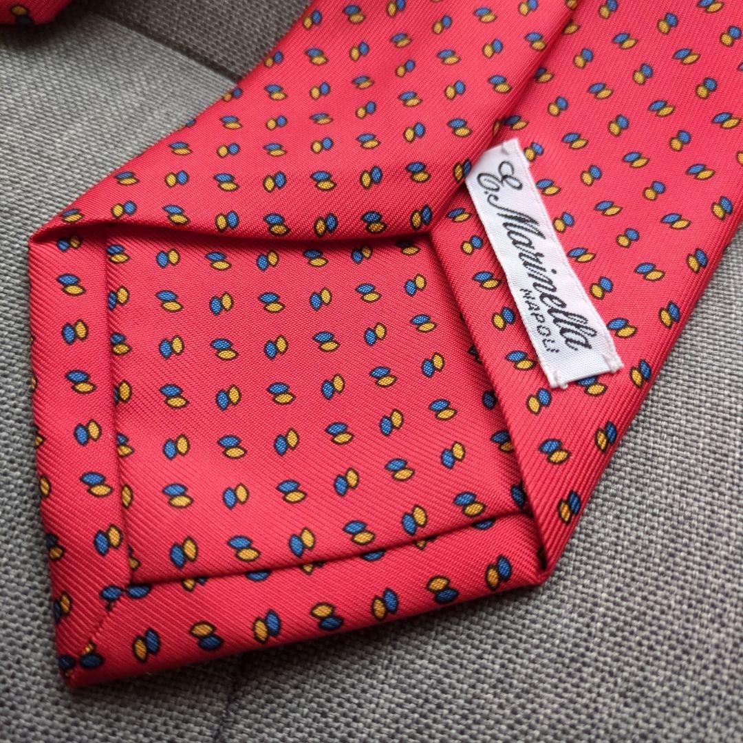 【未使用新品】E. MARINELLA マリネッラ　 ネクタイ オレンジ系