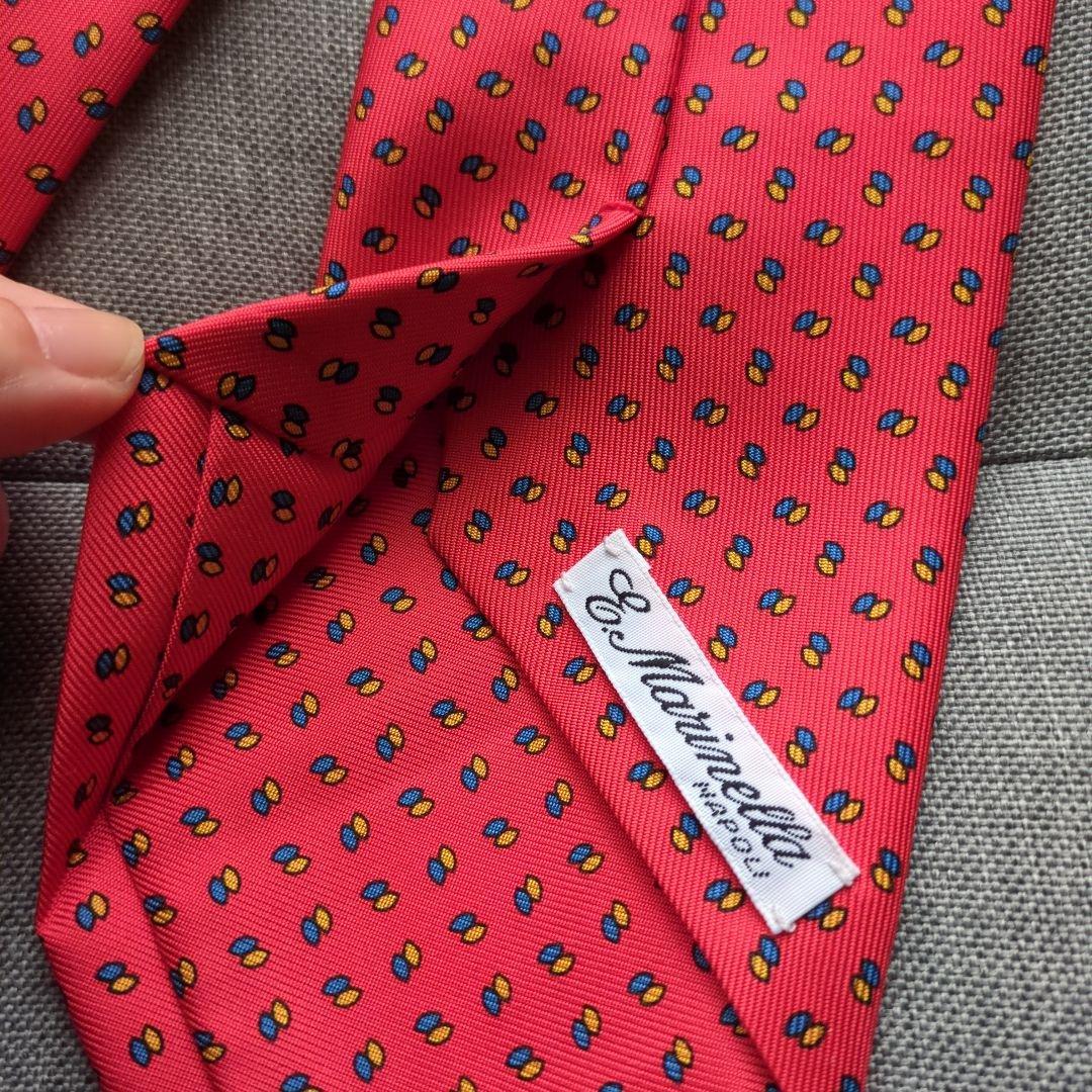 【未使用新品】E. MARINELLA マリネッラ　 ネクタイ オレンジ系