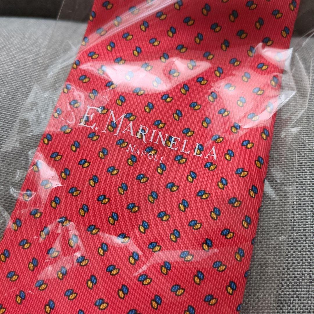 【未使用新品】E. MARINELLA マリネッラ　 ネクタイ オレンジ系