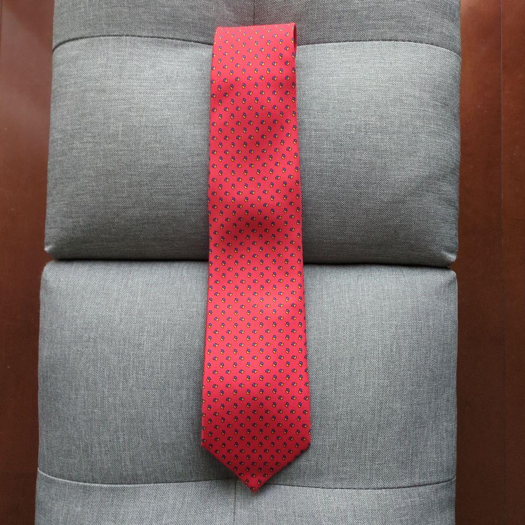 【未使用新品】E. MARINELLA マリネッラ　 ネクタイ オレンジ系