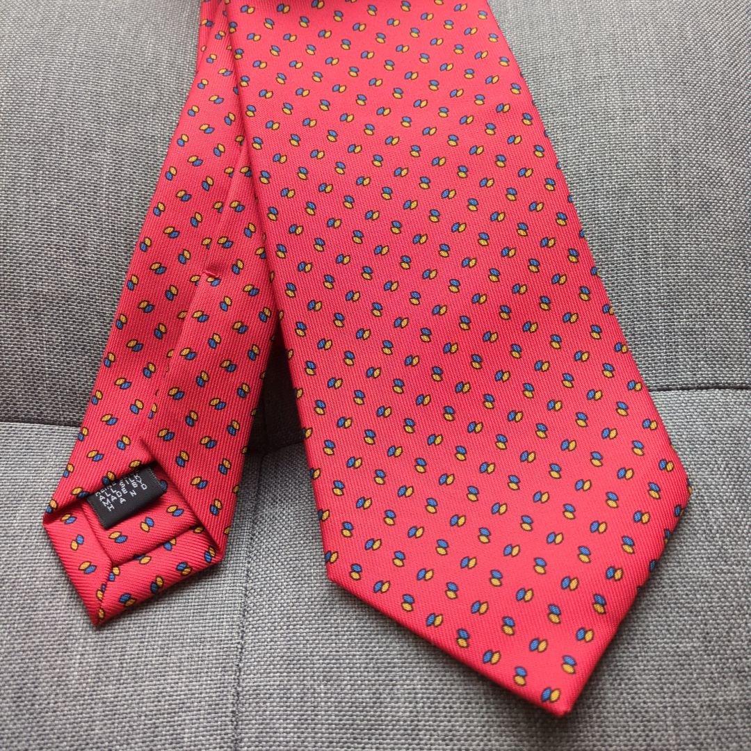 【未使用新品】E. MARINELLA マリネッラ　 ネクタイ オレンジ系