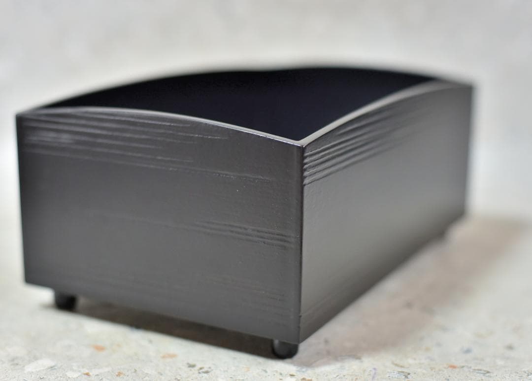 如心斎好写、秀斎作　一閑張櫛型煙草盆【極上品】　共箱お茶道具