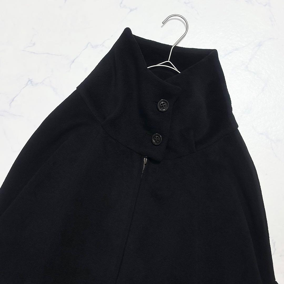 【美品】BEARDSLEY ビアズリー /ポンチョ ケープ コート ブラック