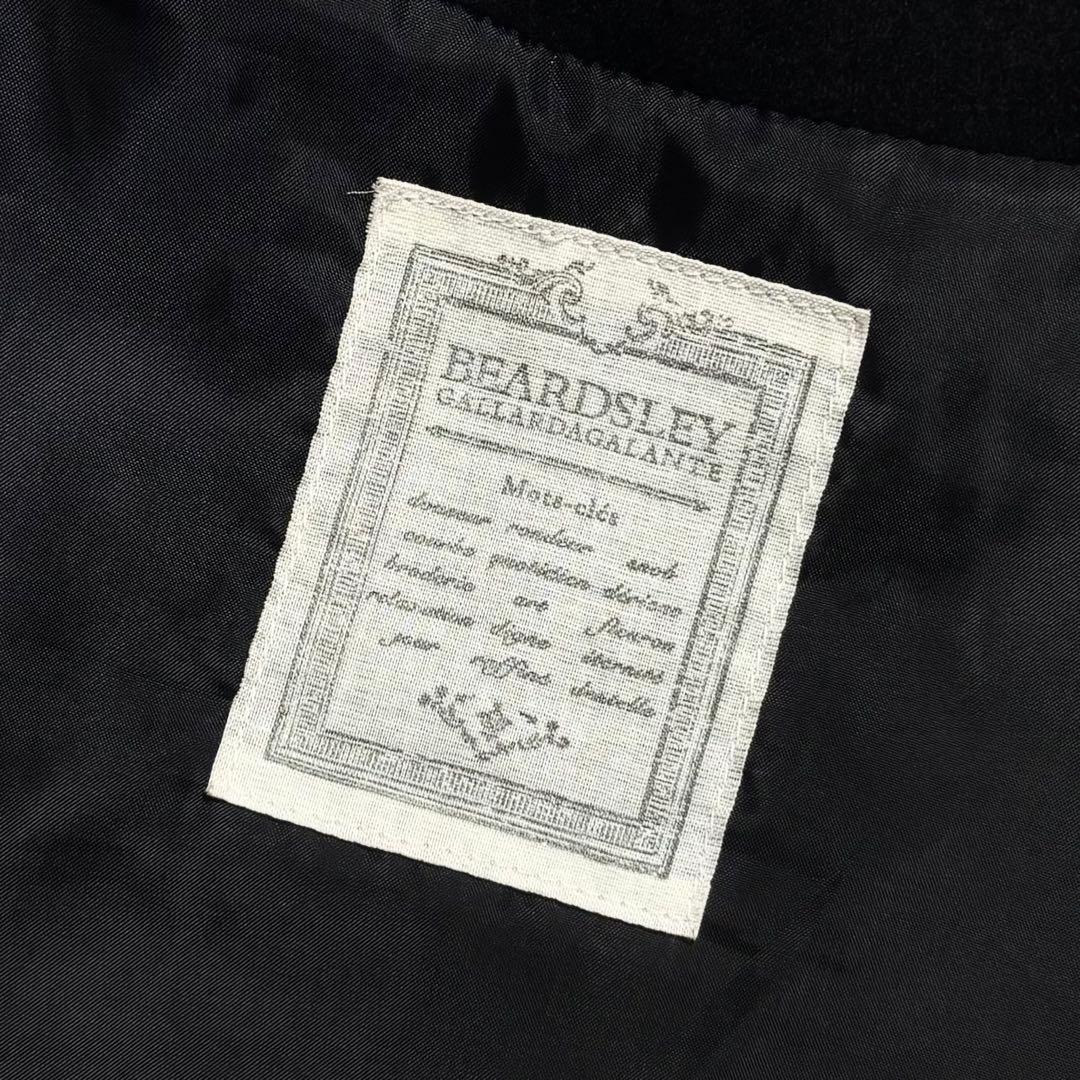 【美品】BEARDSLEY ビアズリー /ポンチョ ケープ コート ブラック