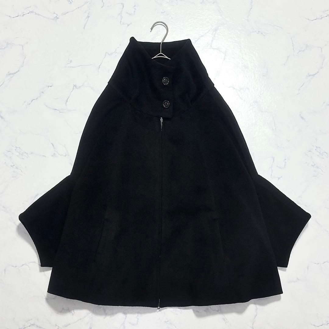 【美品】BEARDSLEY ビアズリー /ポンチョ ケープ コート ブラック