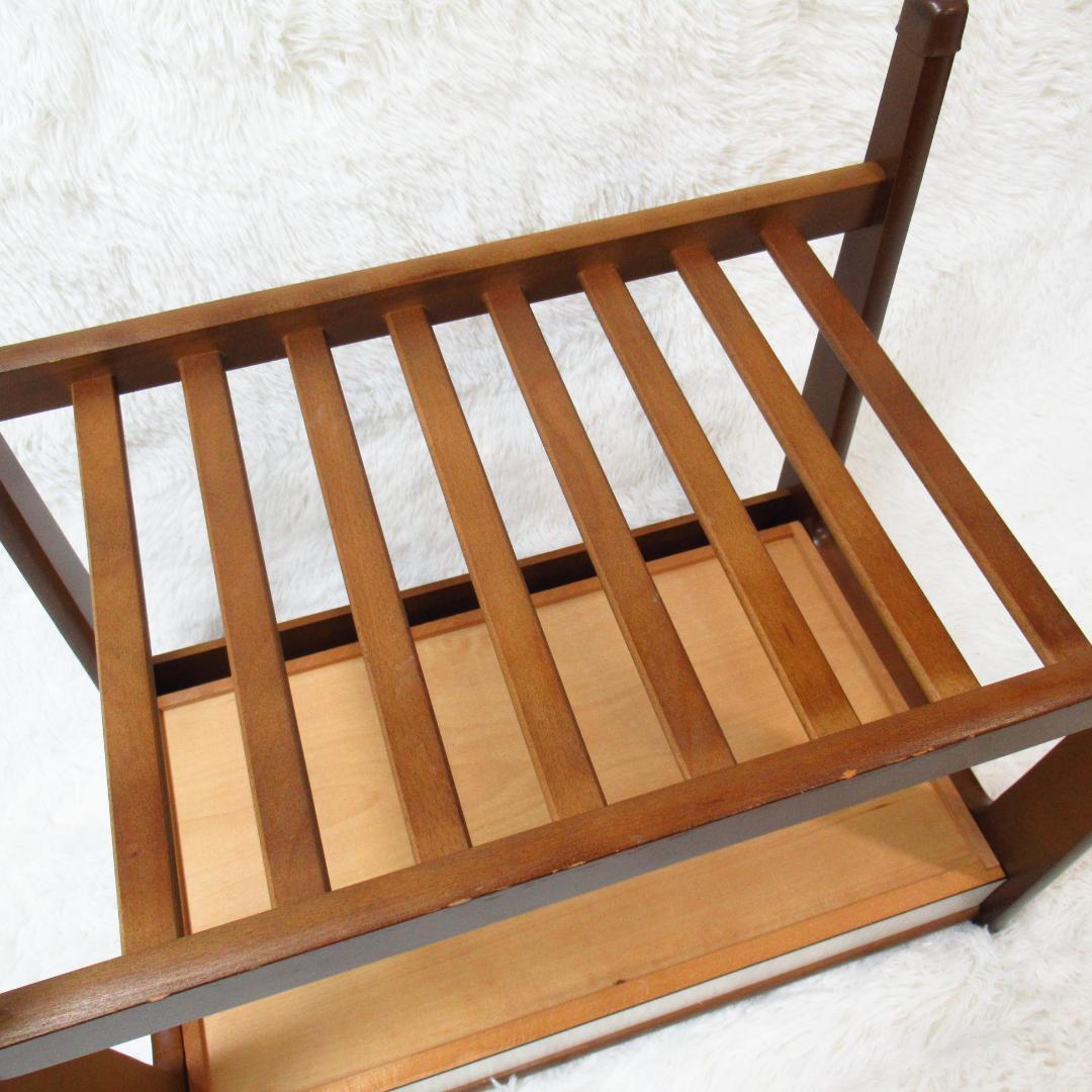 カリモク サイドテーブル コーヒーテーブル 昭和後期 引き出し付き レトロ