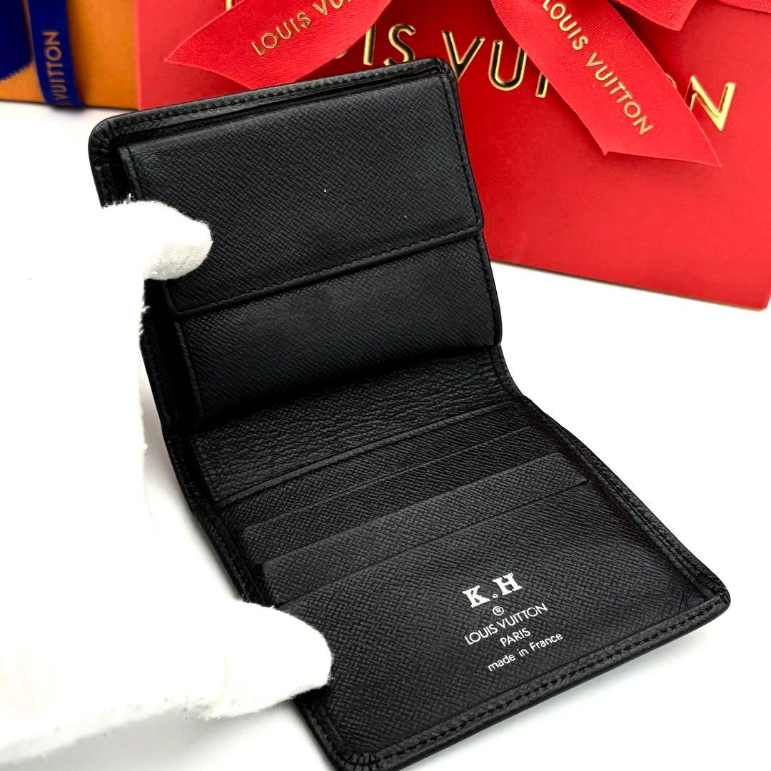 ☆美品☆ルイヴィトン 折り財布 ポルトビエ3カルトクレディ タイガ ブラック 黒