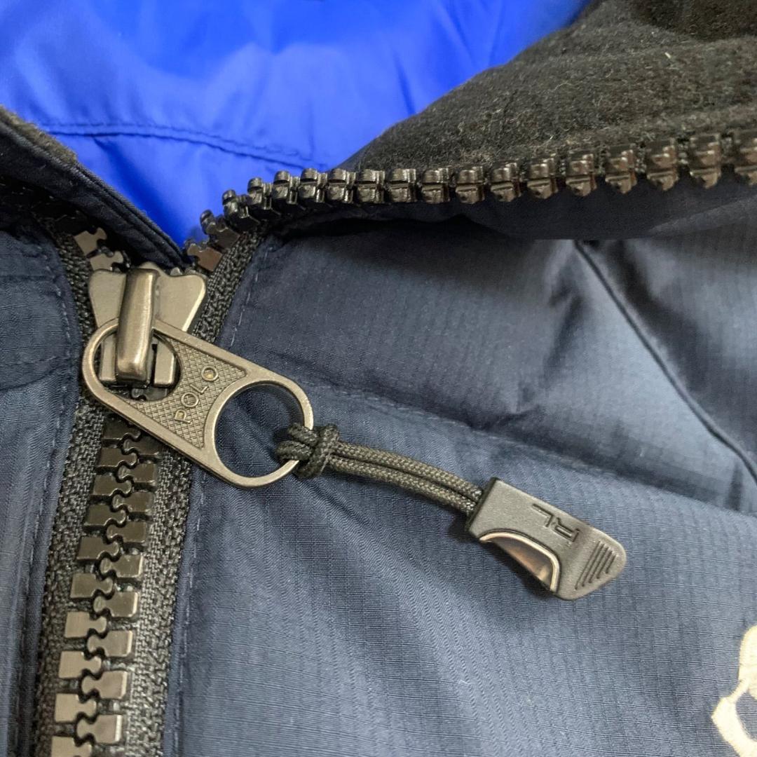 15219✨ポロラルフローレン ダウンベスト ポリエステル ネイビー 無地