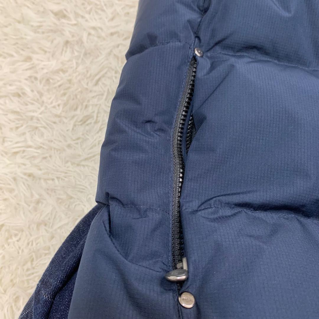 15219✨ポロラルフローレン ダウンベスト ポリエステル ネイビー 無地