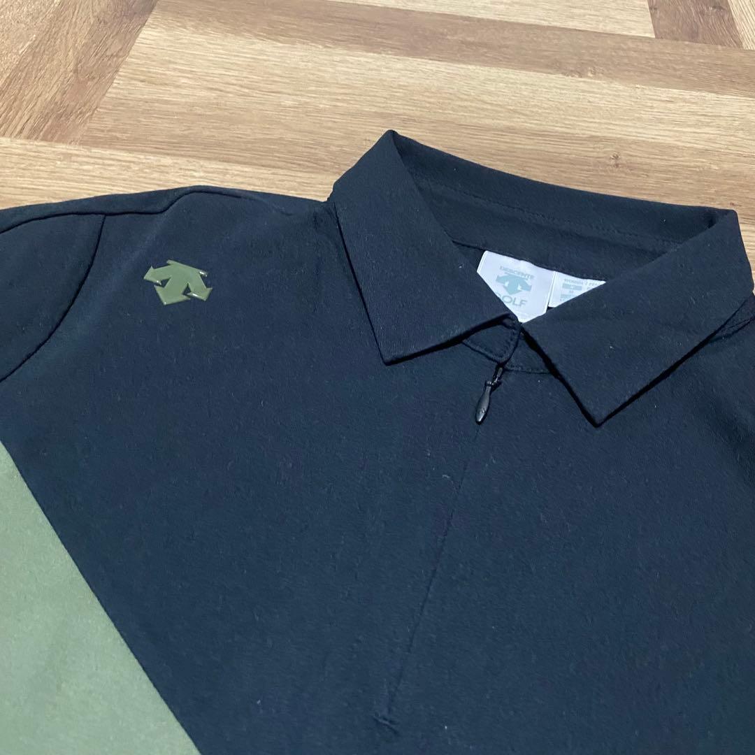 美品♡デサント♡DESCENTE♡トップス♡長袖♡シャツ♡カーキ♡ブラック♡M