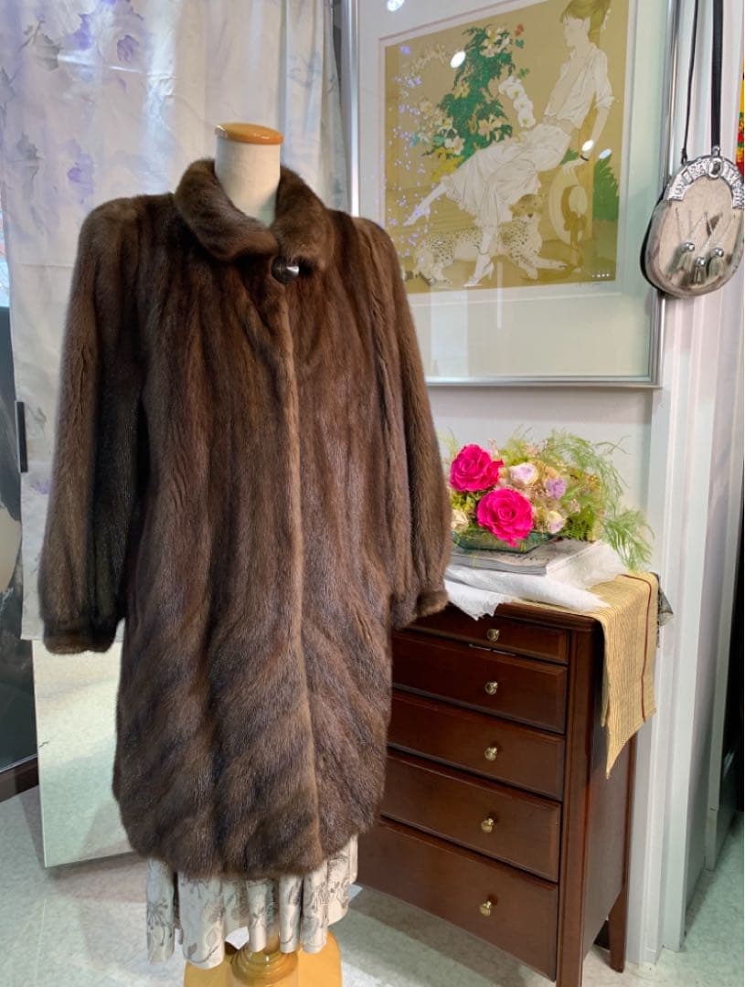 grace ❣️デミパフ　ミンク　デザイン　コート《貂皮　毛皮　大衣》