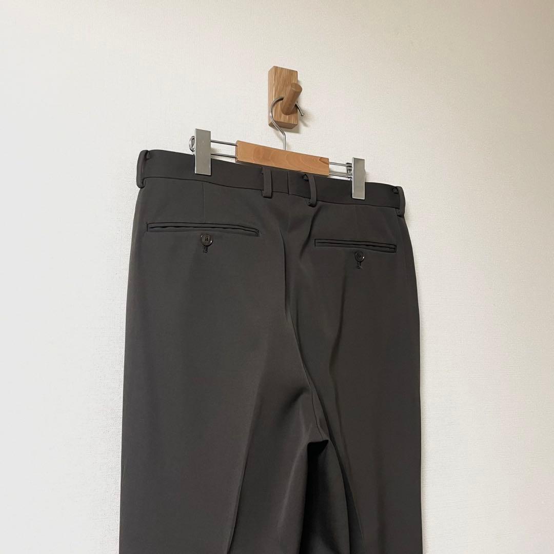 美品 23AW オーラリー スラックス ブラウン ウールライトマックスギャバジン