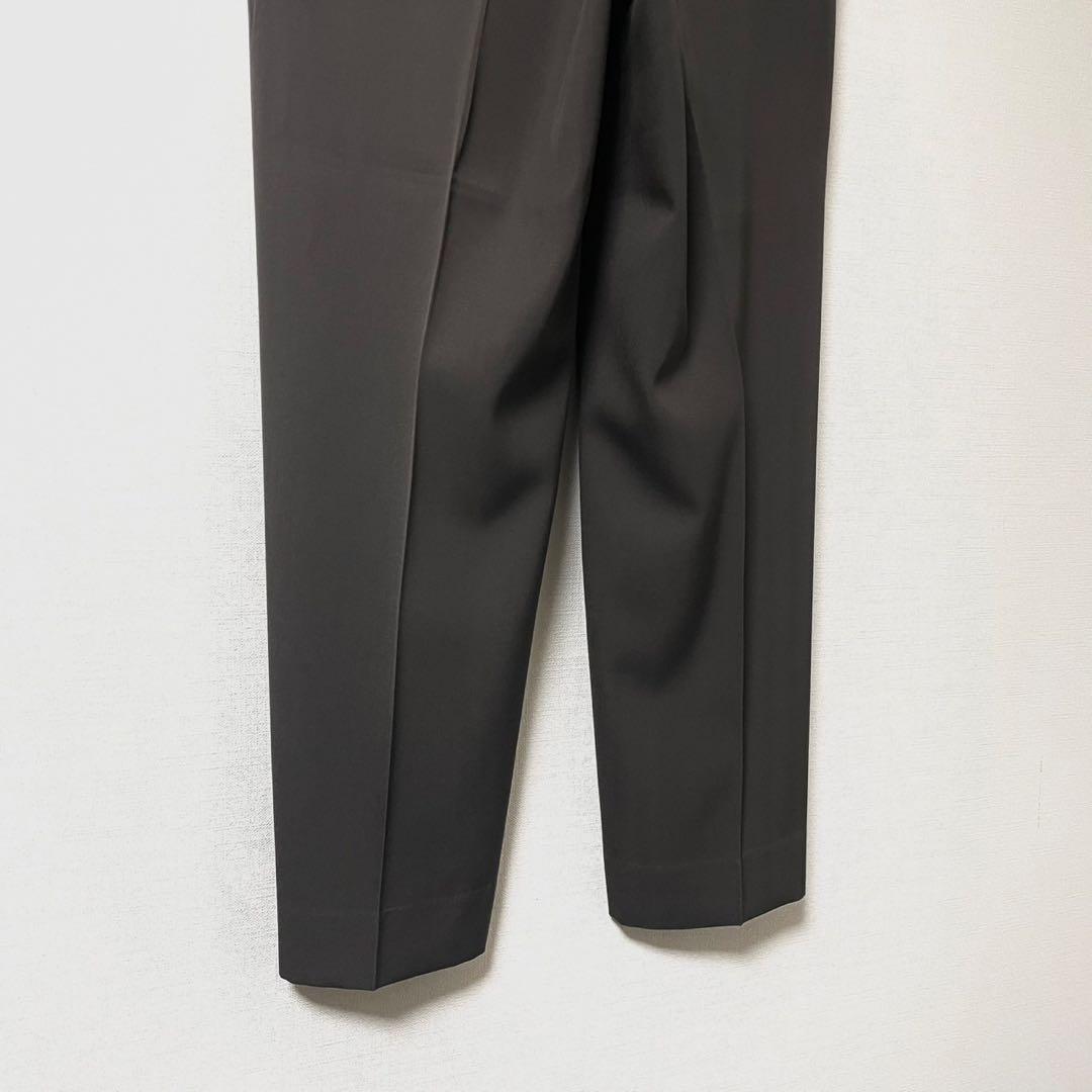 美品 23AW オーラリー スラックス ブラウン ウールライトマックスギャバジン