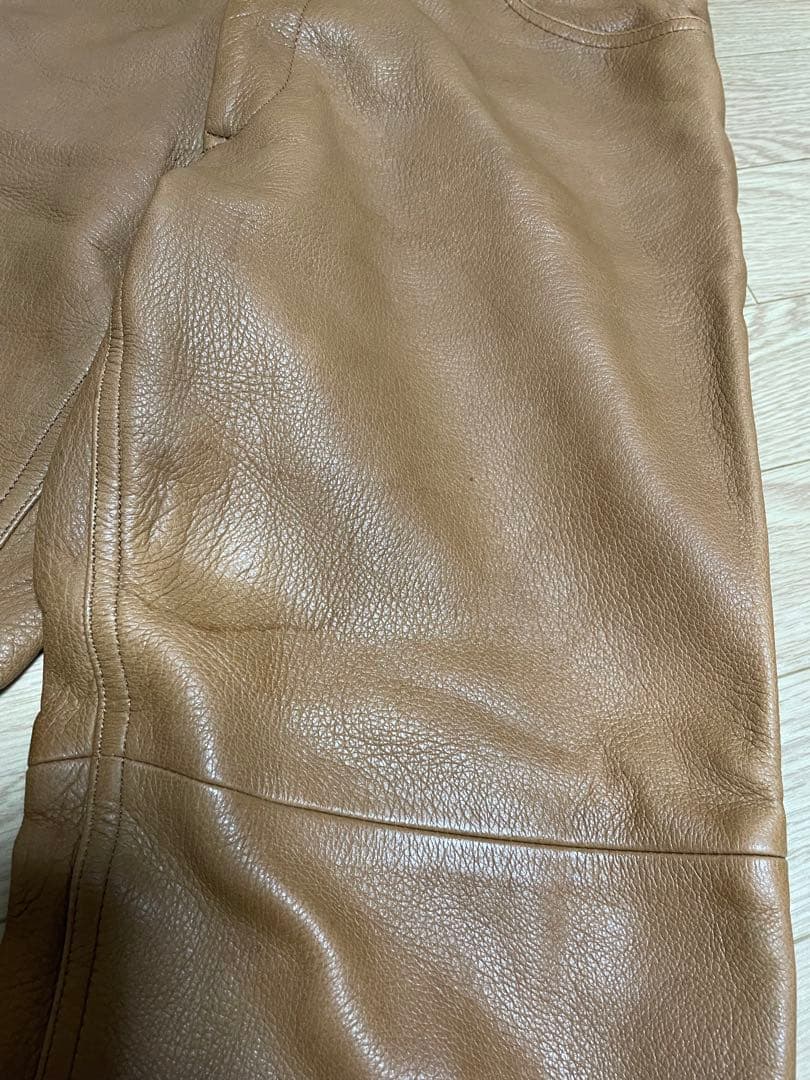 レッドムーン　redmoon レザーパンツ　鹿革　ディアスキン　ブラウン　茶色L