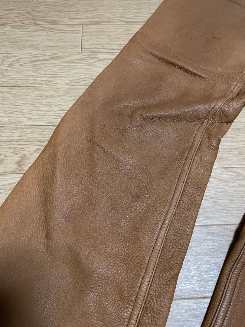 レッドムーン　redmoon レザーパンツ　鹿革　ディアスキン　ブラウン　茶色L