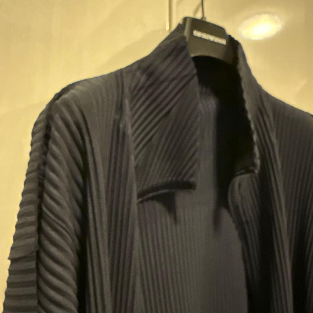 【美品】イッセイミヤケ　プリーツカットソー(黒)