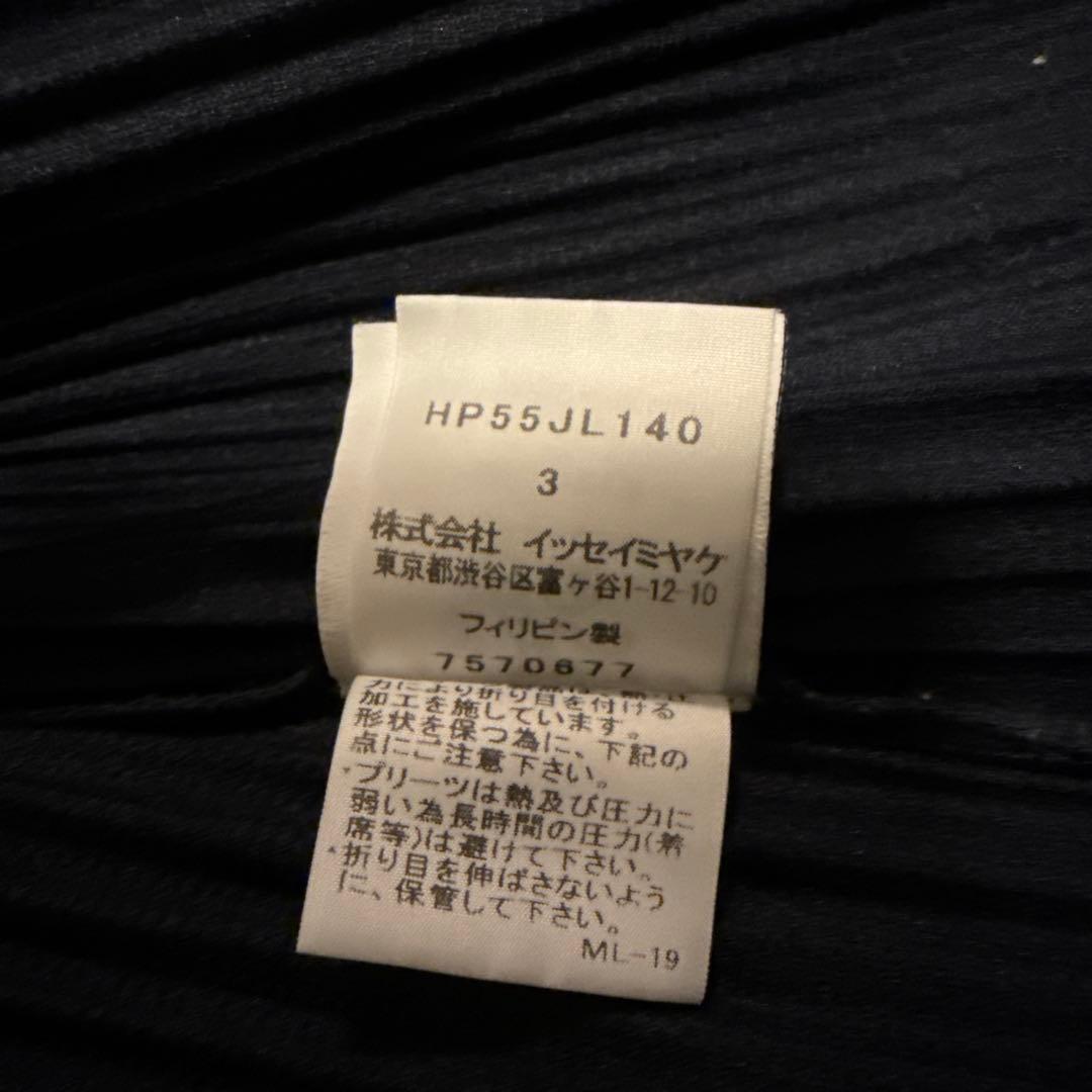 【美品】イッセイミヤケ　プリーツカットソー(黒)