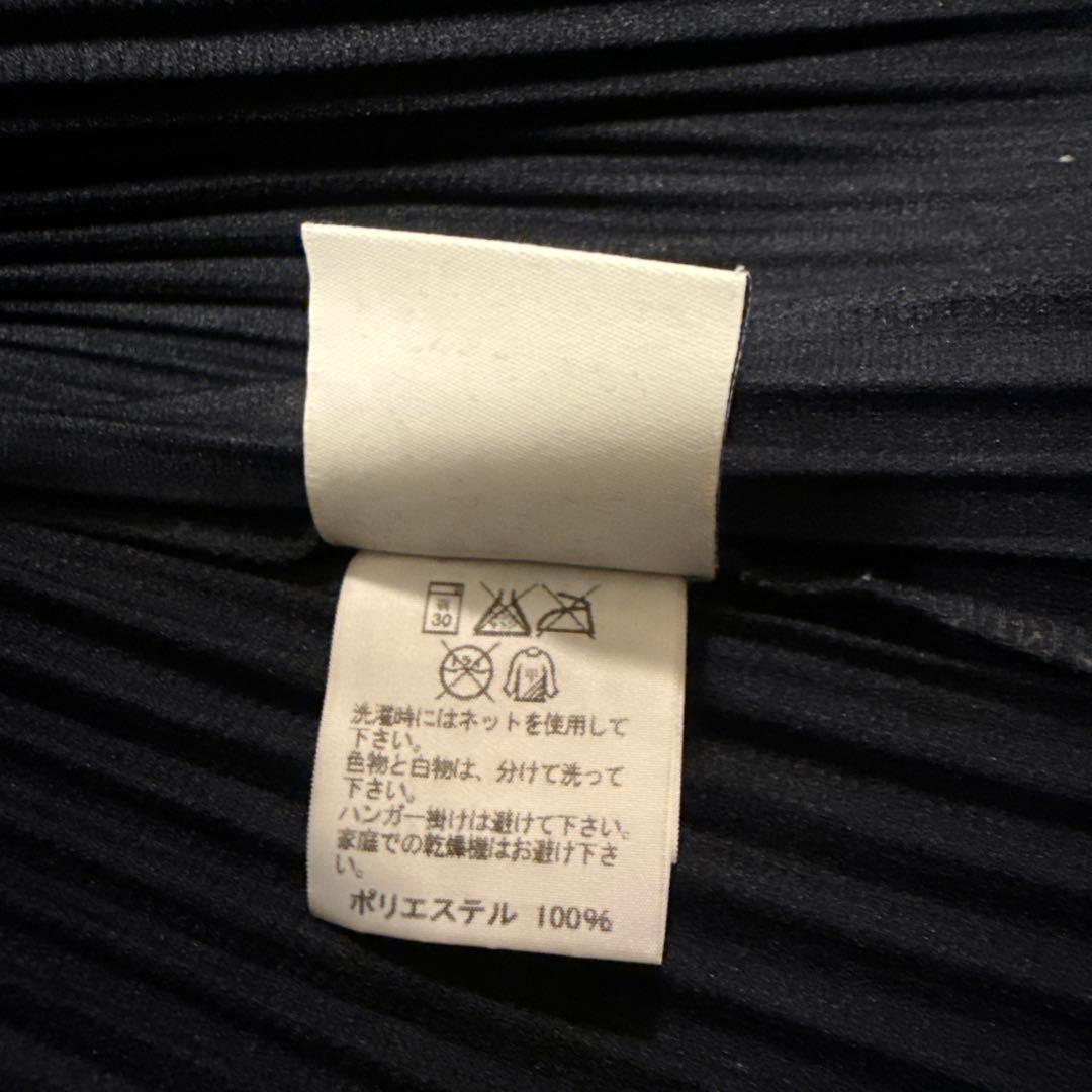 【美品】イッセイミヤケ　プリーツカットソー(黒)