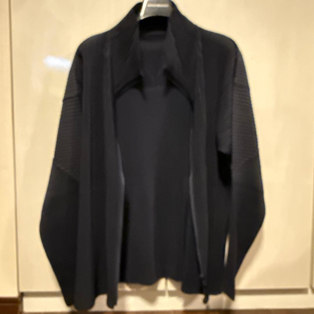 【美品】イッセイミヤケ　プリーツカットソー(黒)