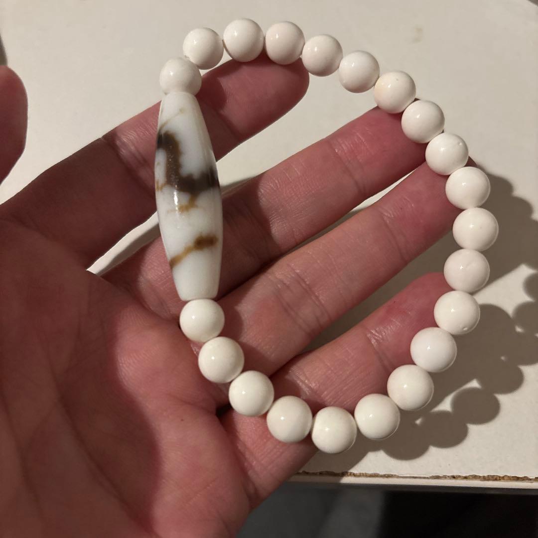 白龍神天珠！ホワイトオニキス！すんごいパワー！綺麗！