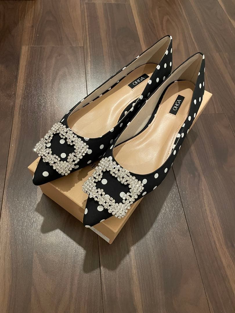 ohga ドットビジューパンプス　24.0cm 新品未使用品